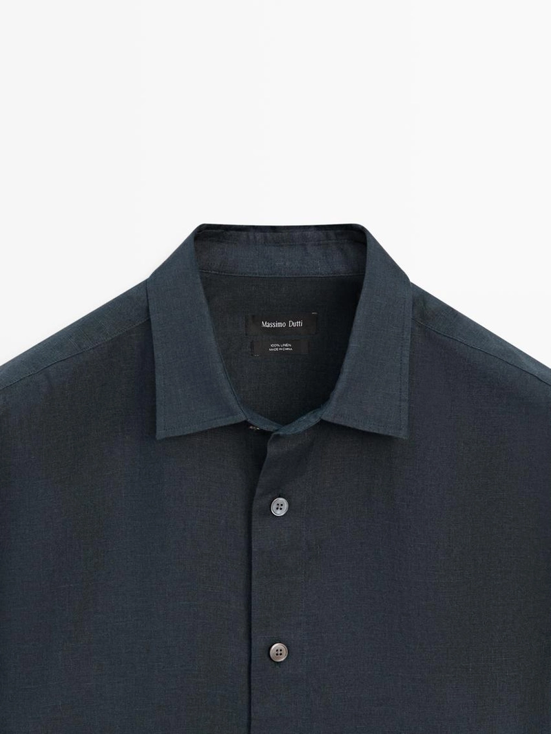 Рубашка свободного кроя из 100% льна