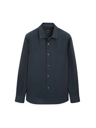 Рубашка свободного кроя из 100% льна- Заказать в России