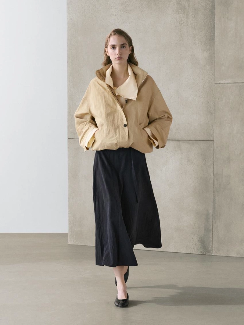 Длинная юбка с деталями пояса