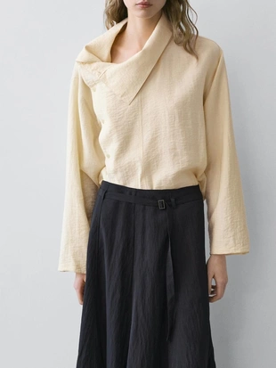 Длинная юбка с деталями пояса- Заказать в России