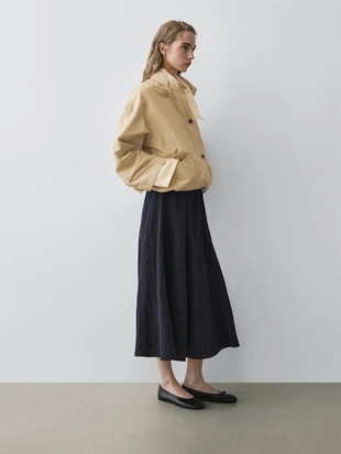 Длинная юбка с деталями пояса- Заказать в России