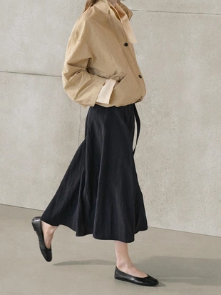 Длинная юбка с деталями пояса- Заказать в России