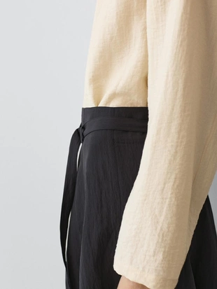 Длинная юбка с деталями пояса- Заказать в России