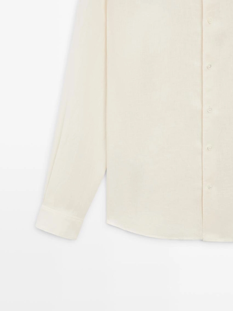 Рубашка из льна с регулярной посадкой