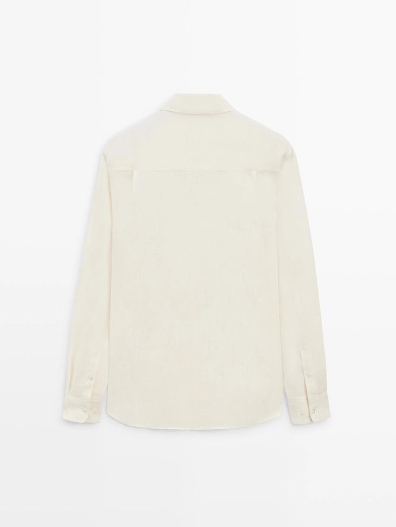 Рубашка из льна с регулярной посадкой