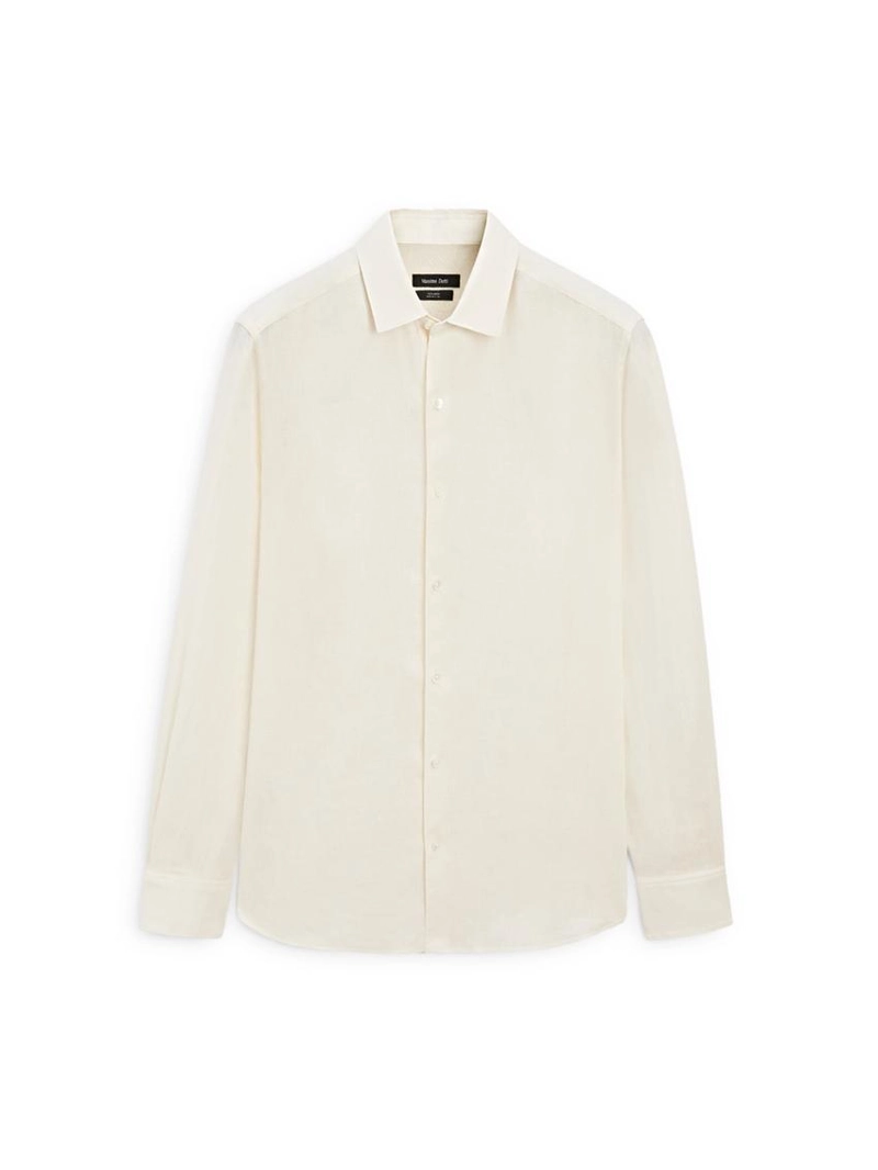 Рубашка из льна с регулярной посадкой