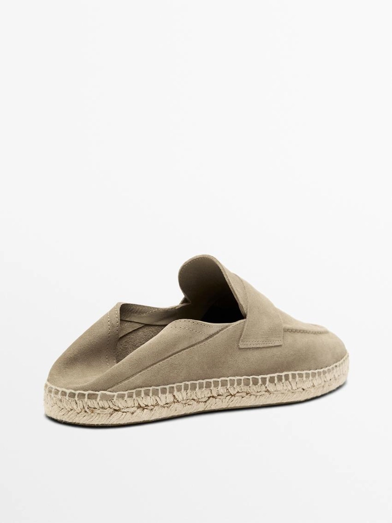 Эспадрильи из разделанной кожи с деталью монетки