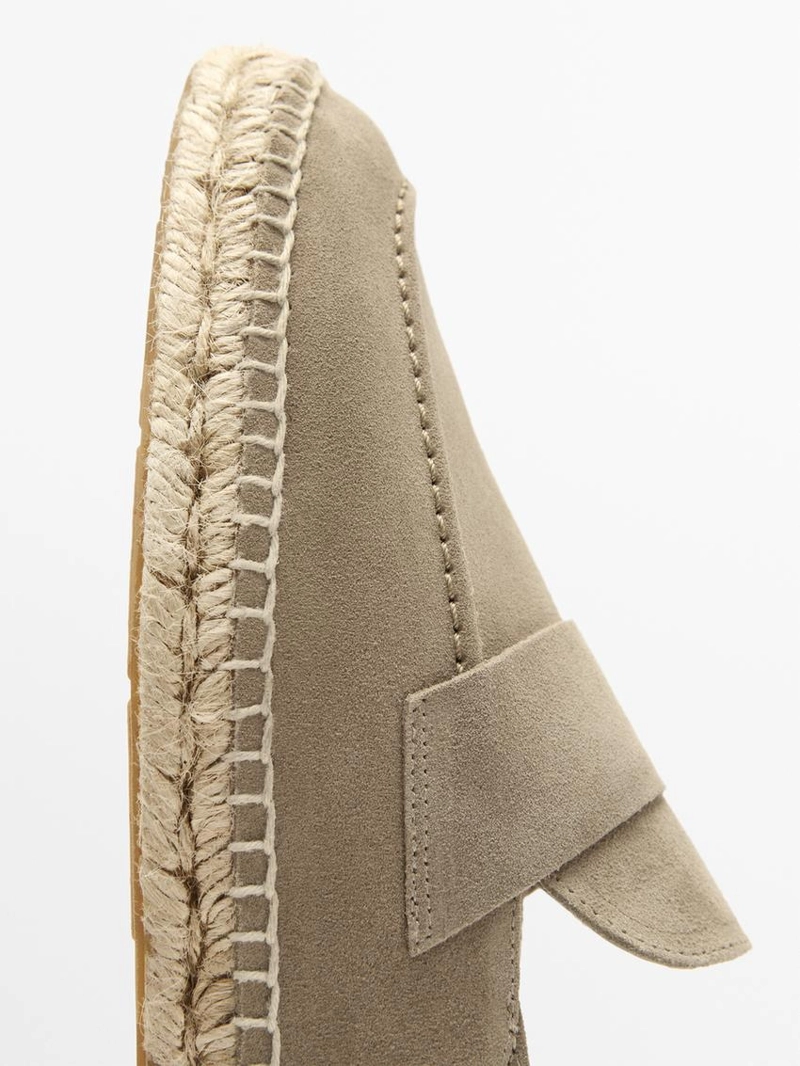 Эспадрильи из разделанной кожи с деталью монетки