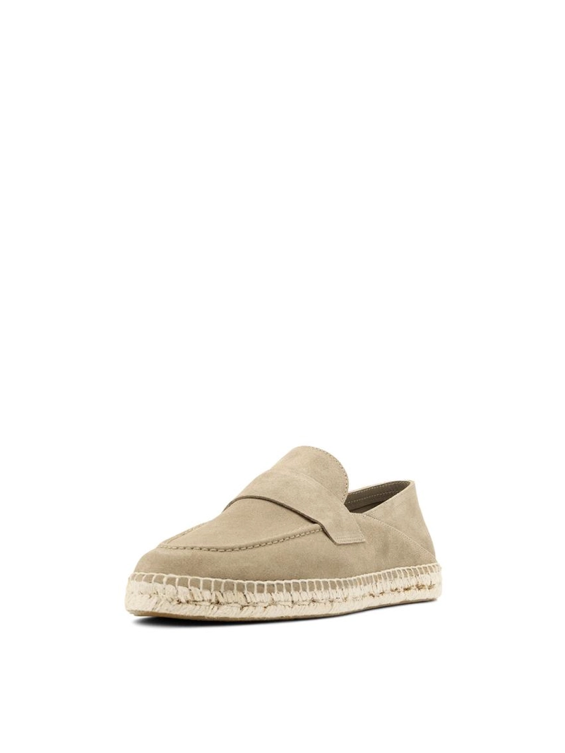 Эспадрильи из разделанной кожи с деталью монетки