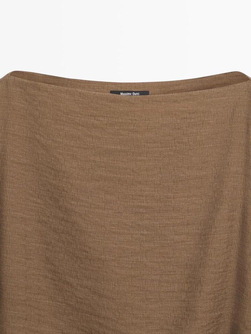 Асимметричная блуза с капюшоном