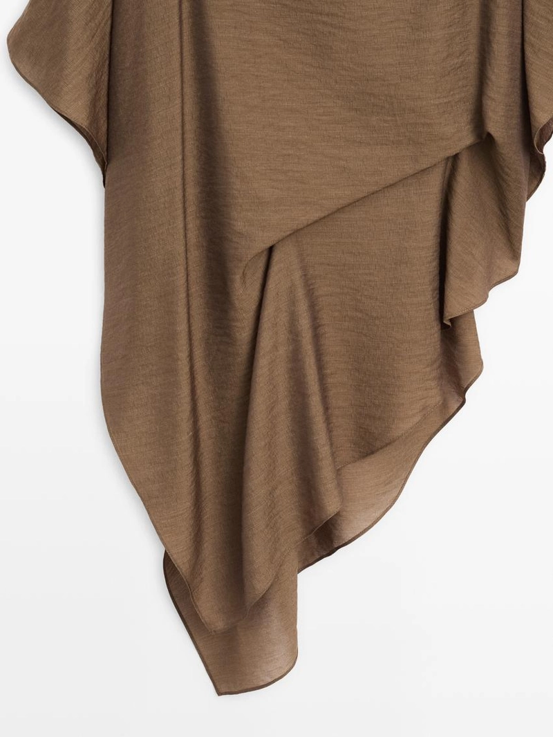 Асимметричная блуза с капюшоном