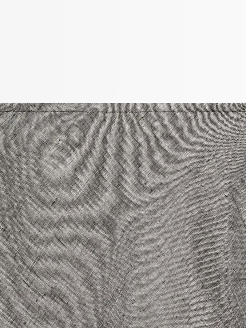 Юбка миди из льна с расклешенной юбкой