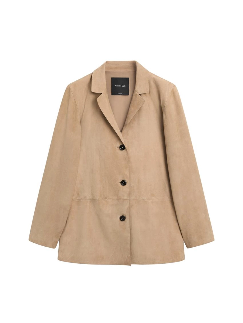 Замшевый блейзер с карманами