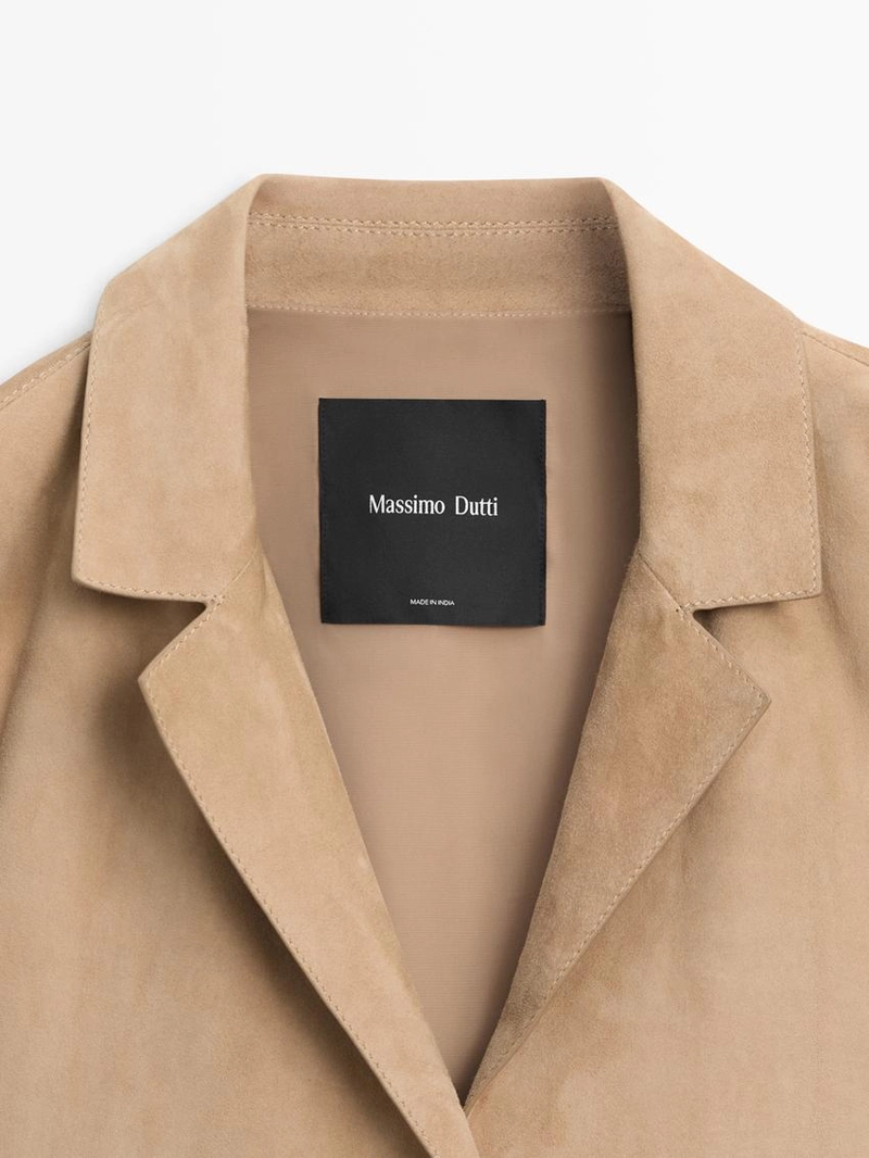 Замшевый блейзер с карманами