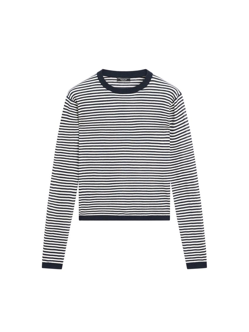 Свитер из полосатого хлопка и шелка