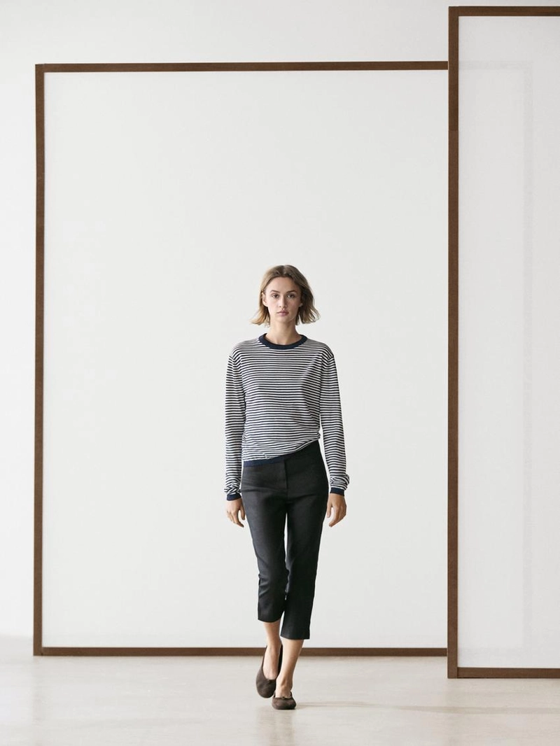 Свитер из полосатого хлопка и шелка