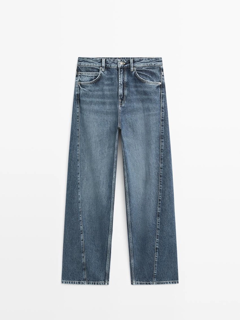 Джинсы с бочонковым кроем