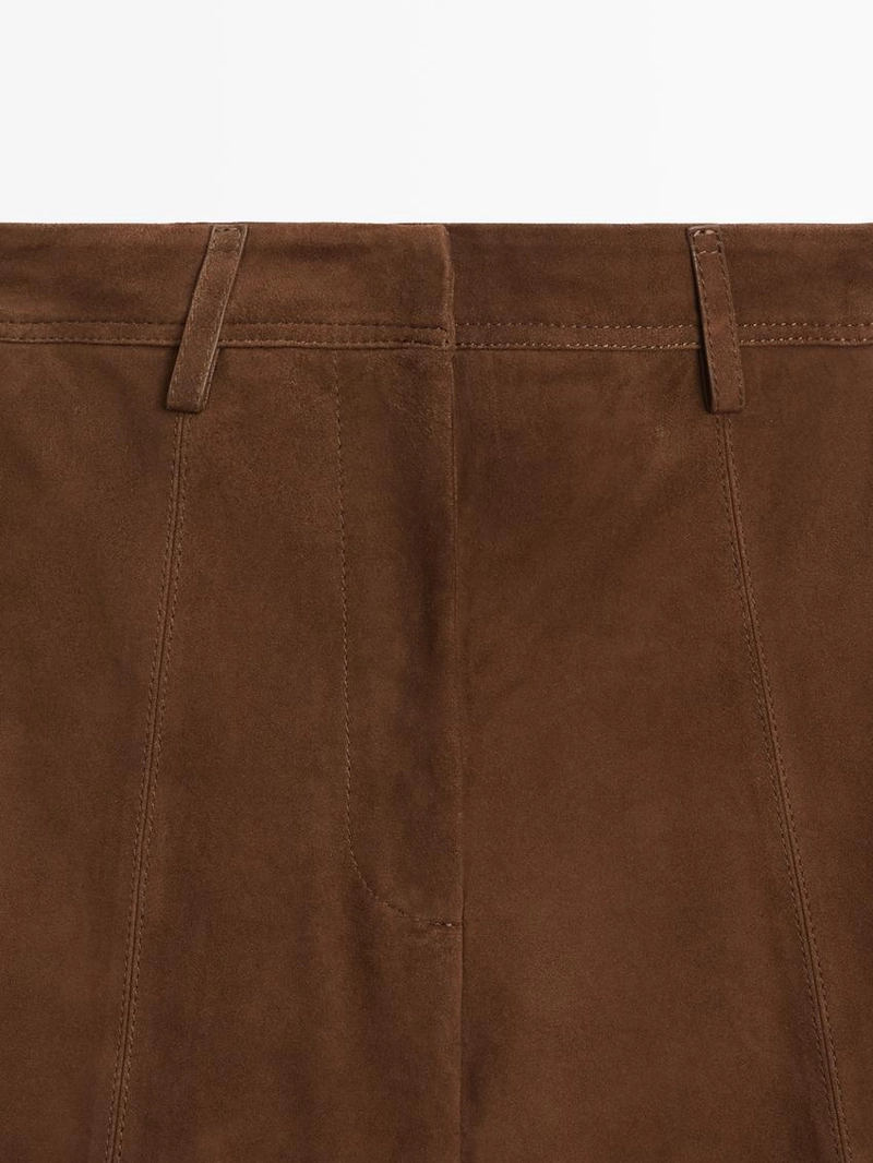 Шорты бермуды из замши