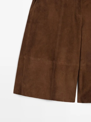 Шорты бермуды из замши- Заказать в России