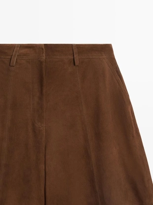 Шорты бермуды из замши- Заказать в России