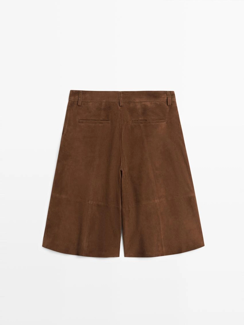 Шорты бермуды из замши