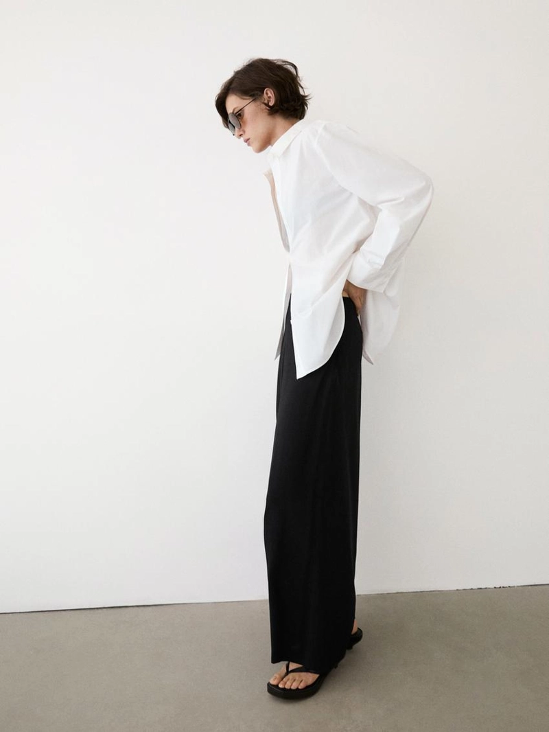 Рубашка из 100% хлопкового поплина