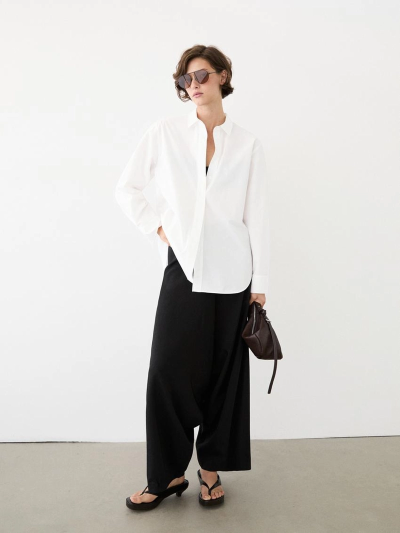 Рубашка из 100% хлопкового поплина