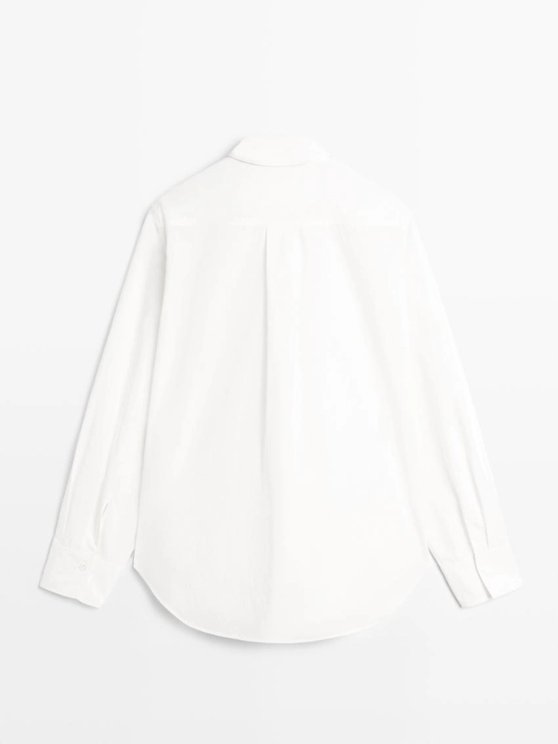 Рубашка из 100% хлопкового поплина
