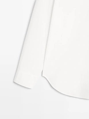 Рубашка из 100% хлопкового поплина- Заказать в России