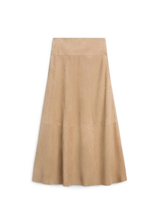 Юбка с поясом из замши- Заказать в России