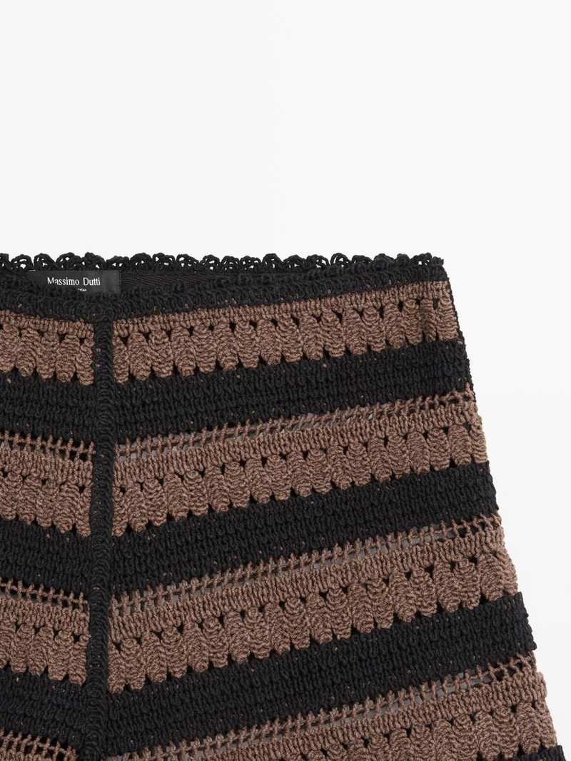 Шорты из вязанного хлопка в полоску