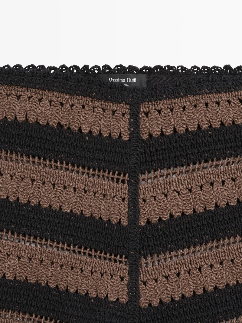 Шорты из вязанного хлопка в полоску