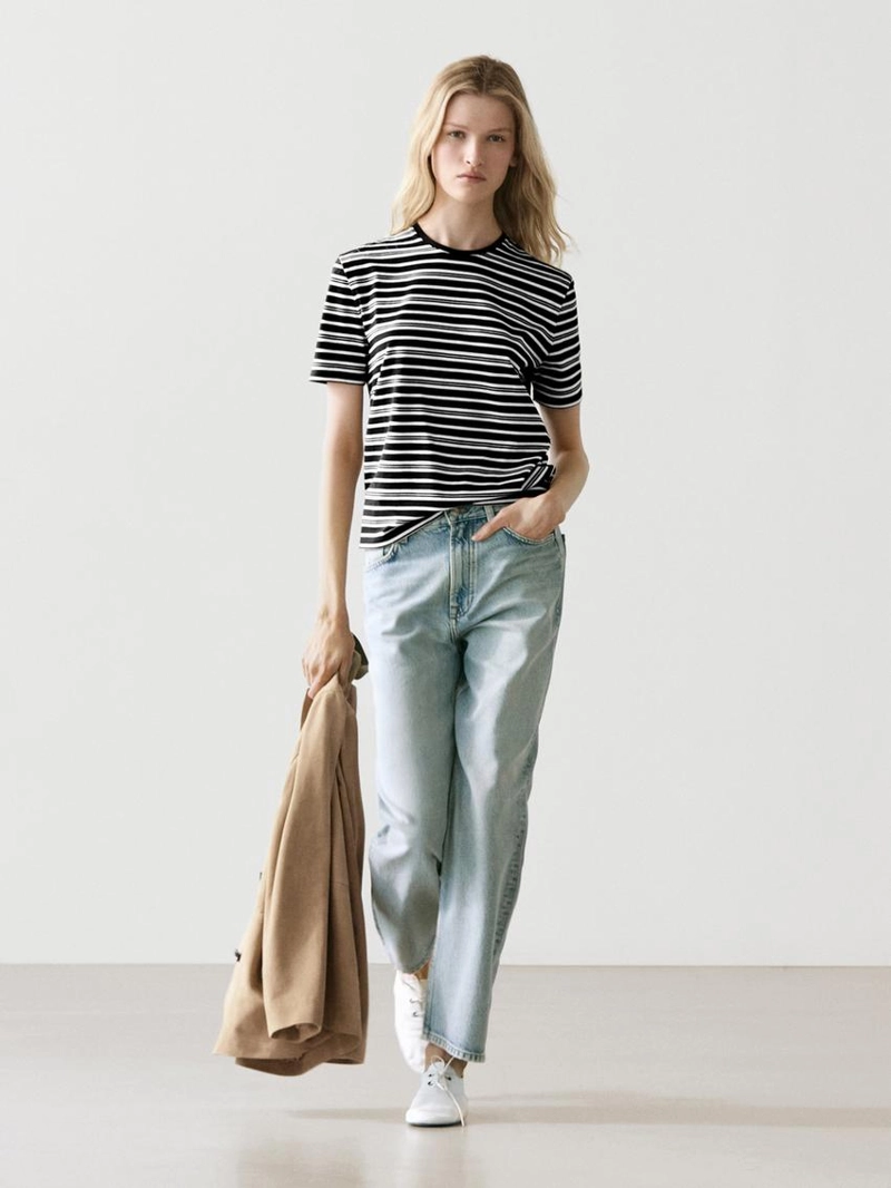 Футболка с коротким рукавом в полоску