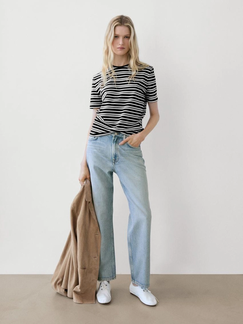 Футболка с коротким рукавом в полоску