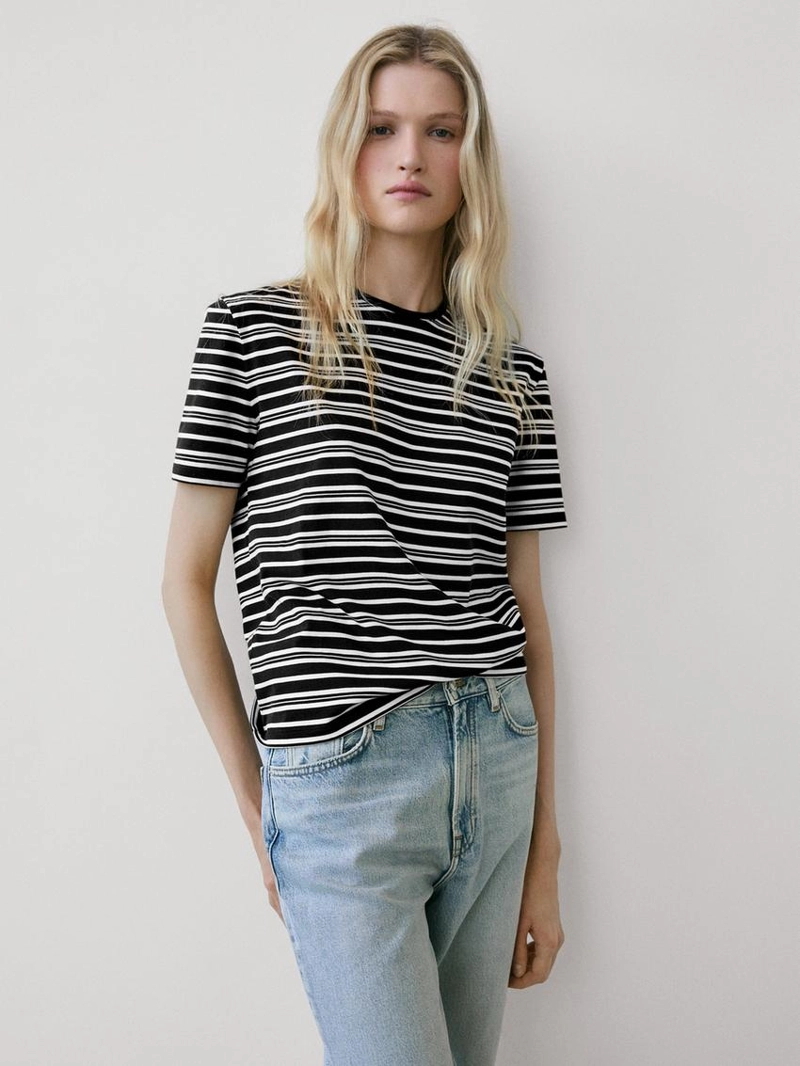 Футболка с коротким рукавом в полоску