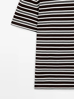 Футболка с коротким рукавом в полоску- Заказать в России