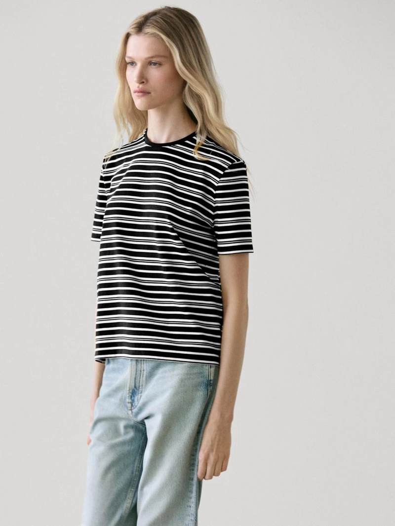 Футболка с коротким рукавом в полоску