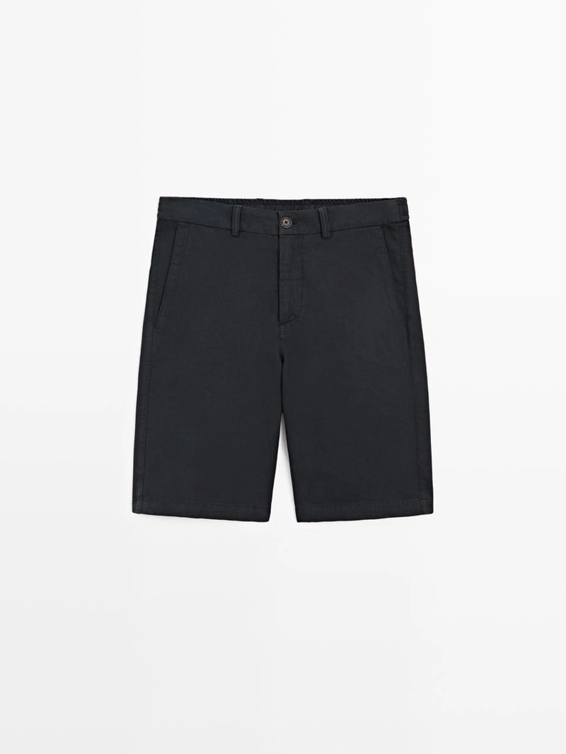 Бермуды из льняной смеси