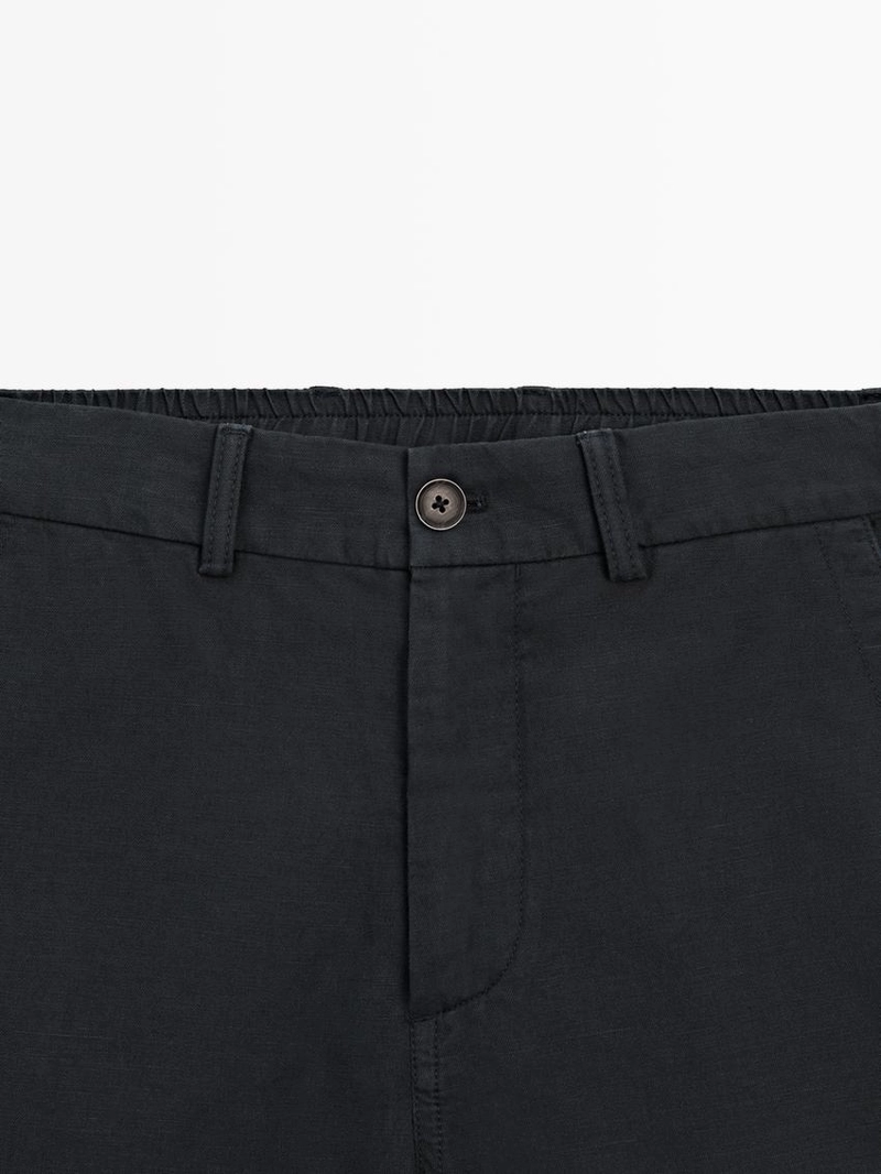 Бермуды из льняной смеси