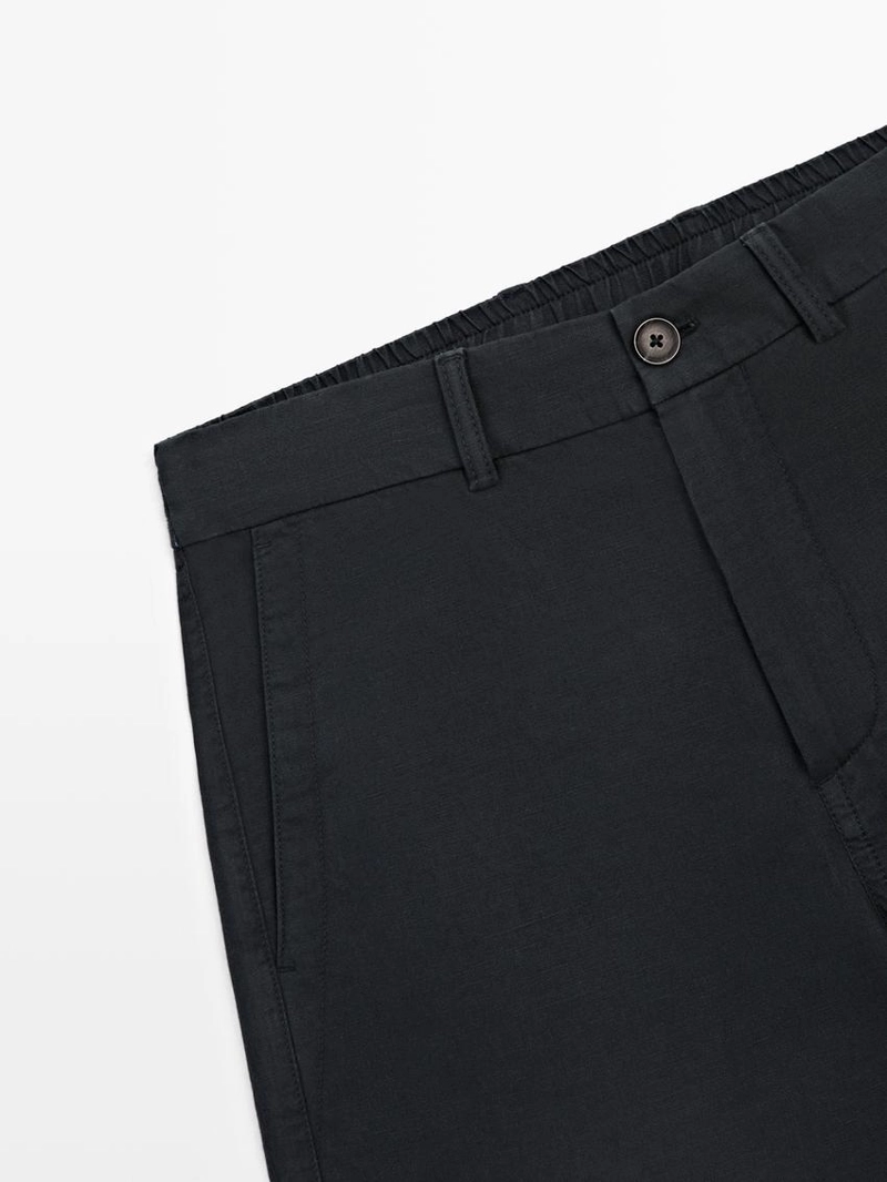 Бермуды из льняной смеси