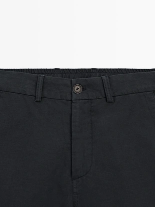 Бермуды из льняной смеси- Заказать в России