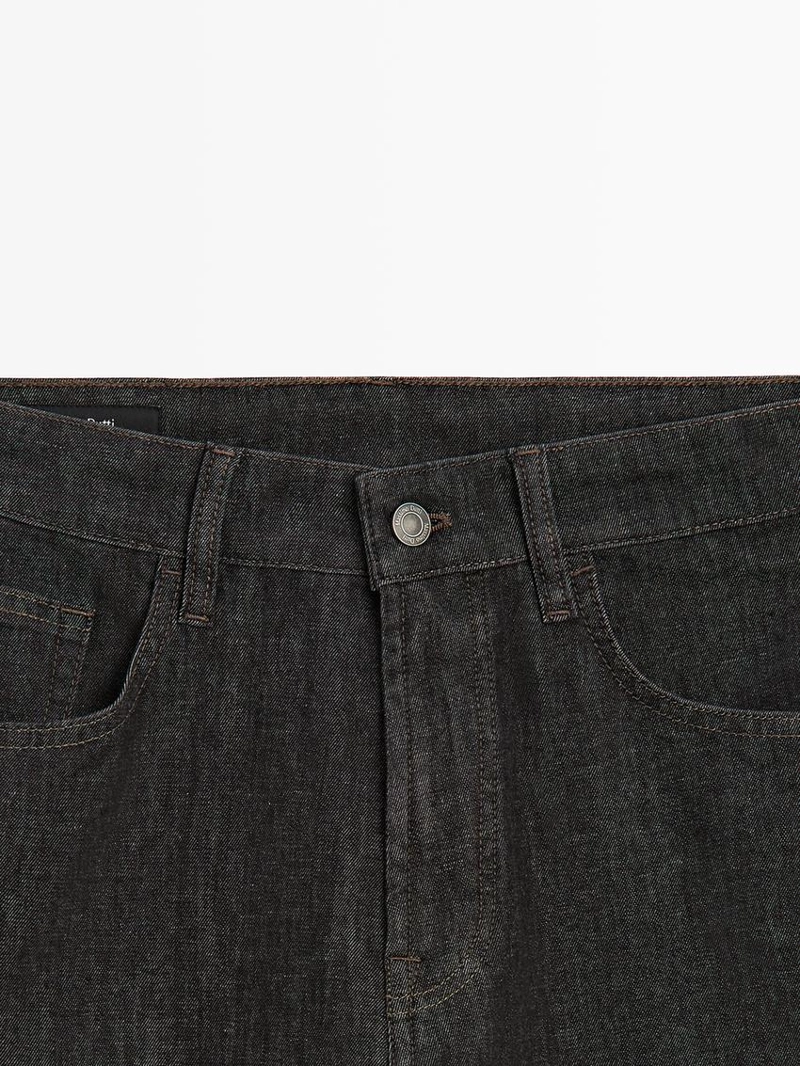 Джинсовые брюки свободного кроя с эффектом денима