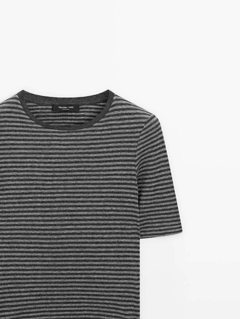 Рубашка с коротким рукавом в полоску