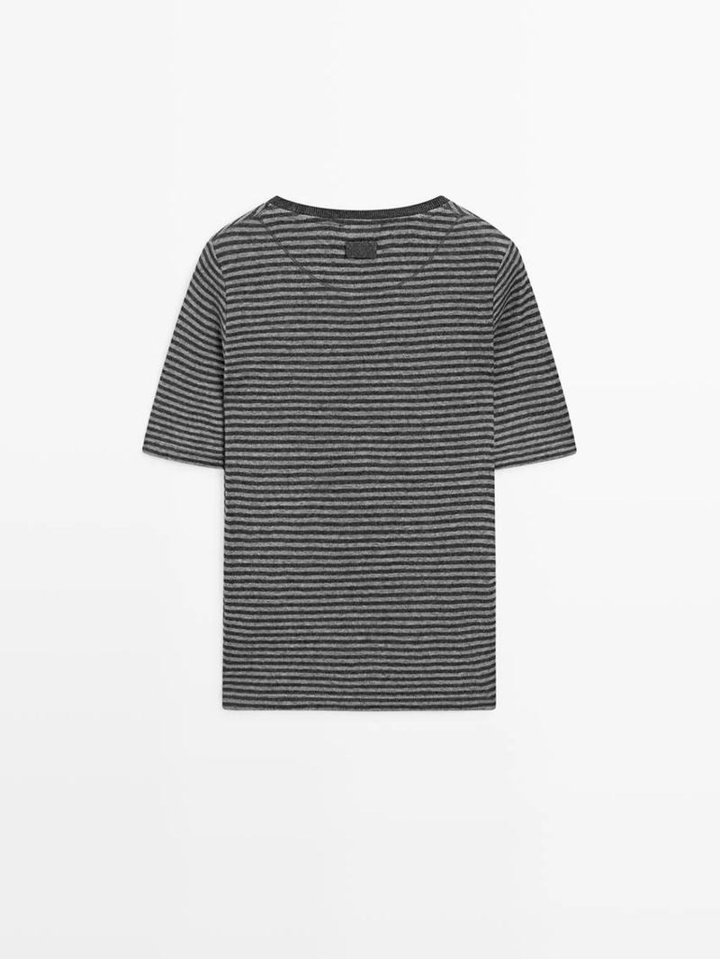 Рубашка с коротким рукавом в полоску