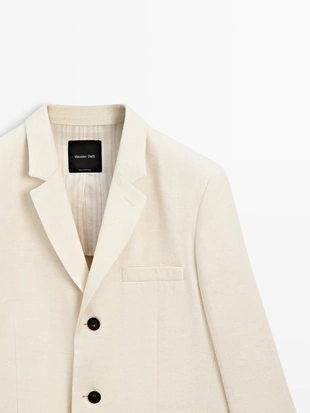 Пиджак из льняной смеси- Заказать в России