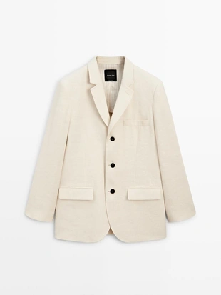 Пиджак из льняной смеси- Заказать в России