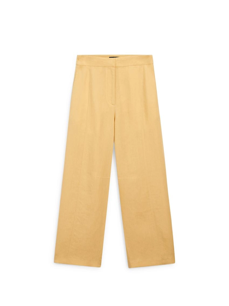 Льняные брюки свободного кроя