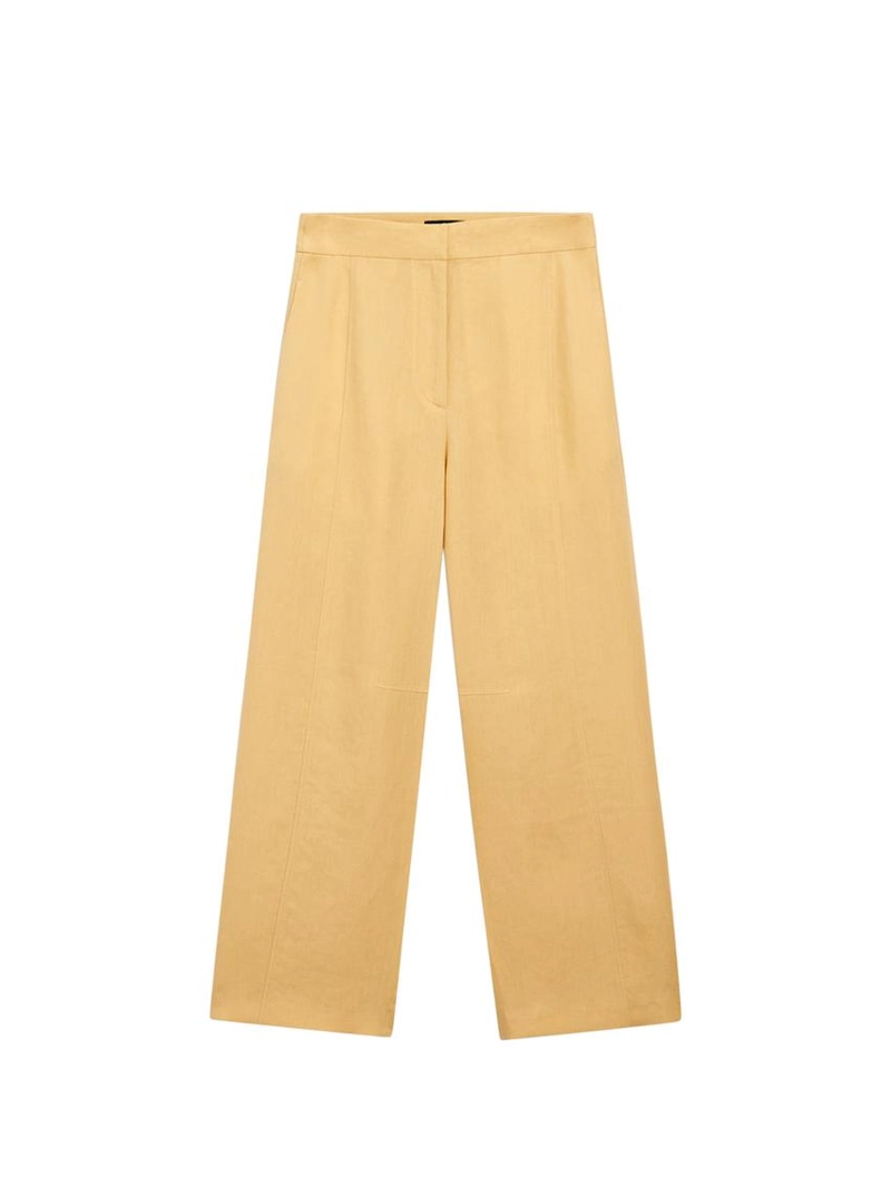 Льняные брюки свободного кроя