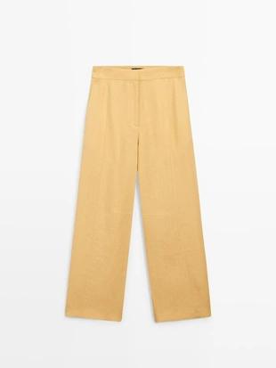 Льняные брюки свободного кроя- Заказать в России