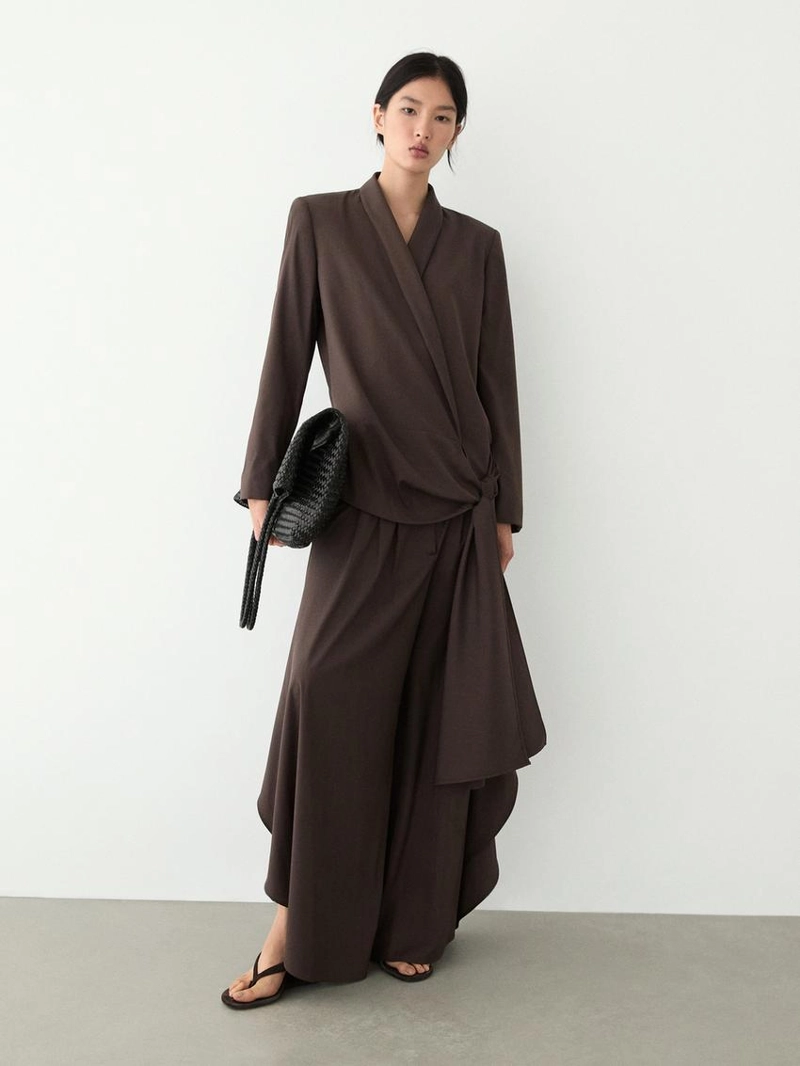 Пиджак из шерстяной смеси с деталью банта